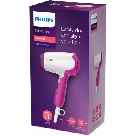 Philips | Hair Dryer | BHD003/00 | 1400 W | Number of temperature settings 2 | White/Pink - 5